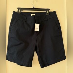 J.Crew Women’s Navy Chino Shorts. Size 10. 9 inch inseam. NWT.
